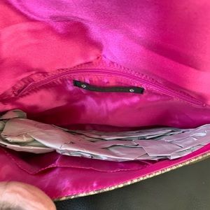 Steve Madden faux snakeskin clutch